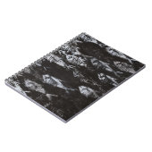 Fossil White Fish op zwarte achtergrond Notitieboek (Linkerzijde)