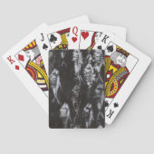 Fossil White Fish op zwarte achtergrond Pokerkaarten (Achterkant)