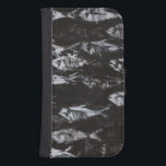 Fossil White Fish op zwarte achtergrond Galaxy S4 Portefeuille Hoesje<br><div class="desc">Dit op fossiele brandstoffen geïnspireerde afbeelding is perfect voor je collectie. Dit afbeelding is eenvoudig omdat het slechts twee kleuren bevat:zwart en wit. Kies deze illustratie vandaag op uw product.</div>