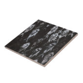 Fossil White Fish op zwarte achtergrond Tegeltje (Zijkant)