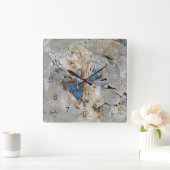 Fossil Wood Vierkante Klok (Huis)