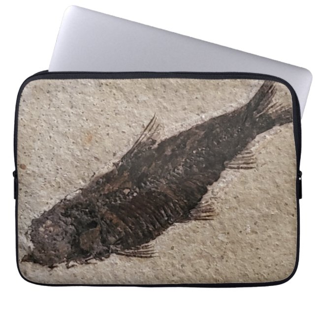 Fossilied Fish Electronics hoesje Laptop Sleeve (Voorkant)