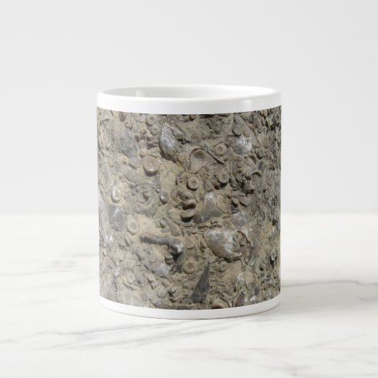 Fossilifereuze kalksteen grote koffiekop (Voorkant)