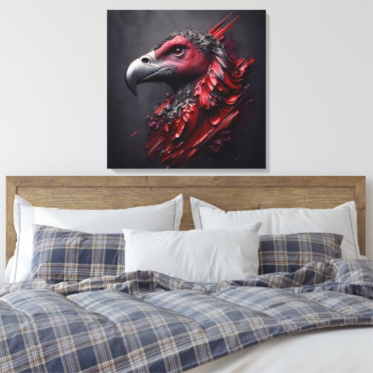 Fossilized Majesty - Een ander meesterwerk van AI Canvas Afdruk (Insitu (Slaapkamer))