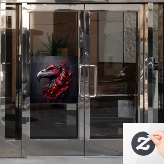 Fossilized Majesty - Een ander meesterwerk van AI Raamsticker (Kantoordeur)