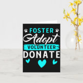 Foster Adopt Volunteer Donate Funny Animal Rescue  Kaart (Gele Bloem)