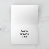 FOSTER Banner voor honden en katten vasthouden Bedankkaart (Binnen)