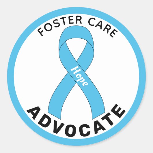 Foster Care Advocate Lint Wit Ronde Sticker (Voorkant)