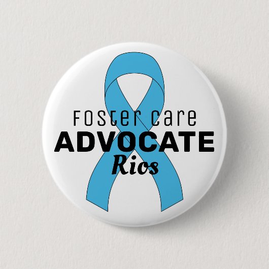 Foster Care Advocate Lint Witte Button (Voorkant)