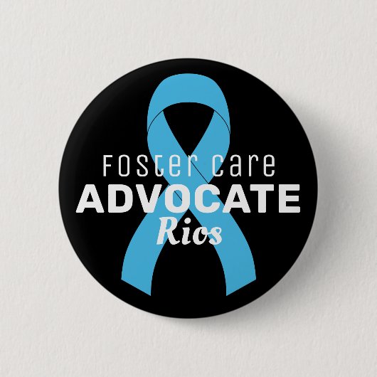 Foster Care Advocate Lint Zwart Button (Voorkant)
