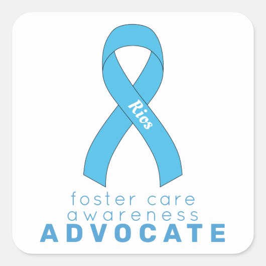 Foster Care Advocate White Square Sticker (Voorkant)