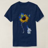 Foster Care Awareness Sunflower Elephant Men Women T-shirt (Design voorkant)