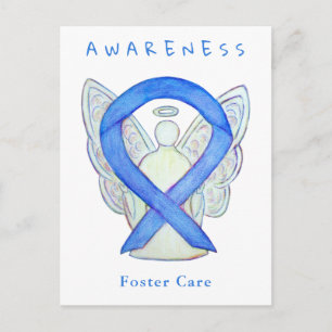 Foster Care Blue Awareness Lint Engel Kaarten
