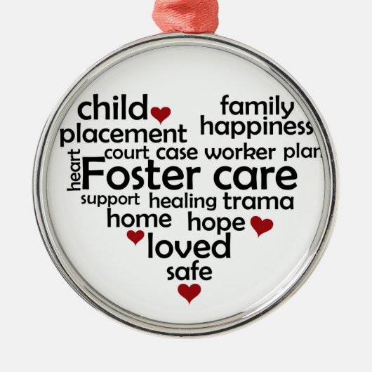 Foster Care Metalen Ornament (Voorkant)