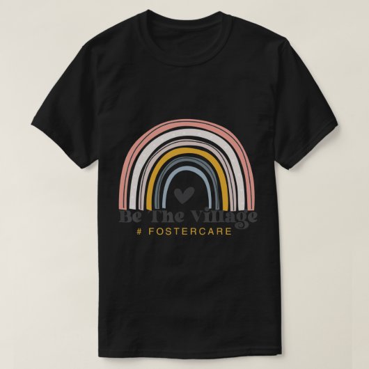 Foster Care Parents is de dorpsregenboogadoptie T-shirt (Design voorkant)