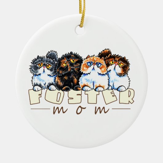 Foster Cat Mama Keramisch Ornament (Voorkant)