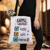 Foster Checklist Canvas tas-Shelter Vrijwilliger G Tote Bag