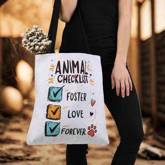 Foster Checklist Canvas tas-Shelter Vrijwilliger G Tote Bag