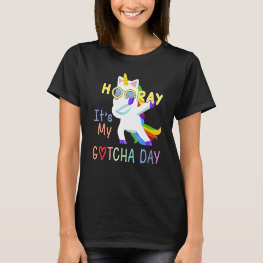 Foster Child Adoption Hooray Het is mijn Gotcha Da T-shirt (Voorkant)