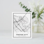 Foster City Map Feestdagenkaart (Staand voorkant)
