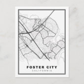 Foster City Map Feestdagenkaart (Voorkant)