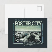 FOSTER CITY SAN MATEO CALIFORNIË BRIEFKAART (Voorkant / Achterkant)