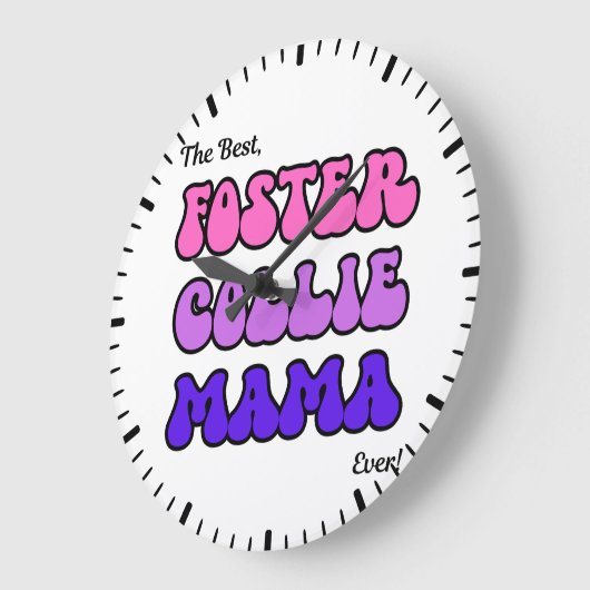 Foster Collie Mom Clock Grote Klok (Hoek)