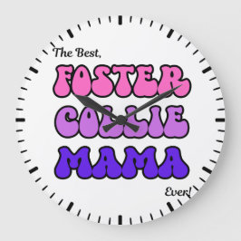 Foster Collie Mom Clock Grote Klok