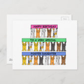 Foster Daughter Happy Birthday Briefkaart (Voorkant / Achterkant)