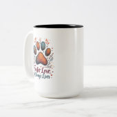 Foster Dog Love-Change Lives Paw Print Mok (Voorkant links)