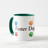 Foster Dog mam-kleurige schilderafdrukken Mok (Voorkant links)