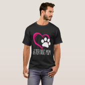 Foster Dog Mama Cute Dog Paw Heart T-shirt (Voorkant volledig)