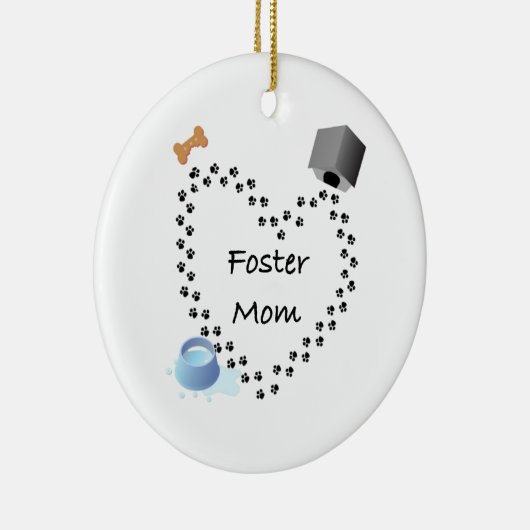 Foster (Dog) mama Keramisch Ornament (Rechts)