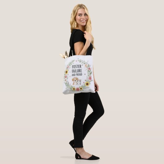 Foster Failure Tote Bag - Floral Wreath Pet Design (Op model)