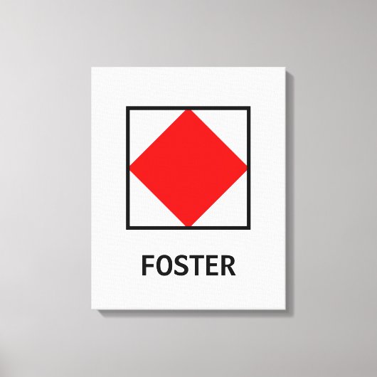 Foster familienaam Nautische vlag Canvas Afdruk (Voorkant)
