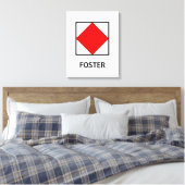 Foster familienaam Nautische vlag Canvas Afdruk (Insitu (Slaapkamer))
