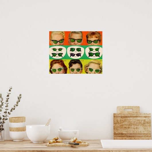 Foster Grant ad 1950 Poster (Keuken)