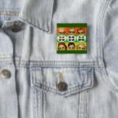 Foster Grant ad 1950 Vierkante Button 5,1 Cm (In situ)