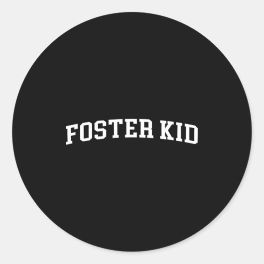 Foster Kid  Ronde Sticker (Voorkant)