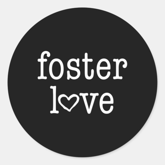 Foster Liefde Pleegzorg Foster Kind Ouder Ronde Sticker (Voorkant)