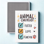 Foster Liefde Voor Altijd Dieren Checklist Magneet