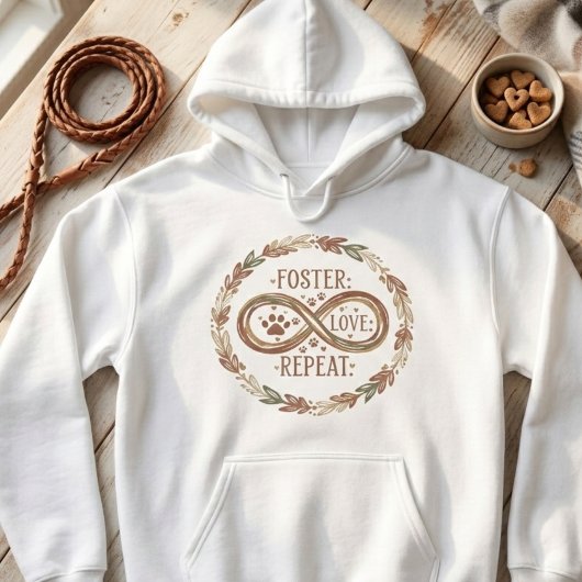 Foster Love Repeat Infinity Paw Hoodie