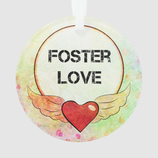 Foster Love Waterverf Heart Ornament (achterkant)