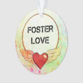 Foster Love Waterverf Heart Ornament (voorkant)