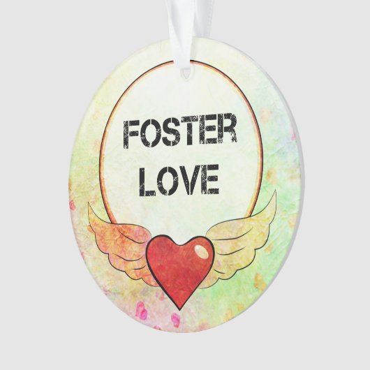 Foster Love Waterverf Heart Ornament (voorkant)