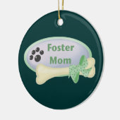 Foster Mam (blauwe cirkel) Keramisch Ornament (Links)