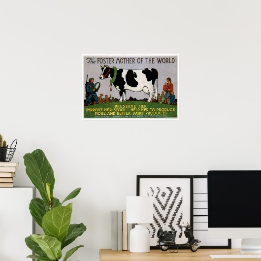 Foster moeder van de  wereld - voedsel en kunst poster (Thuiskantoor)