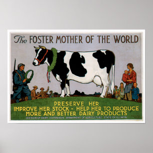 Foster moeder van de  wereld - voedsel en kunst poster