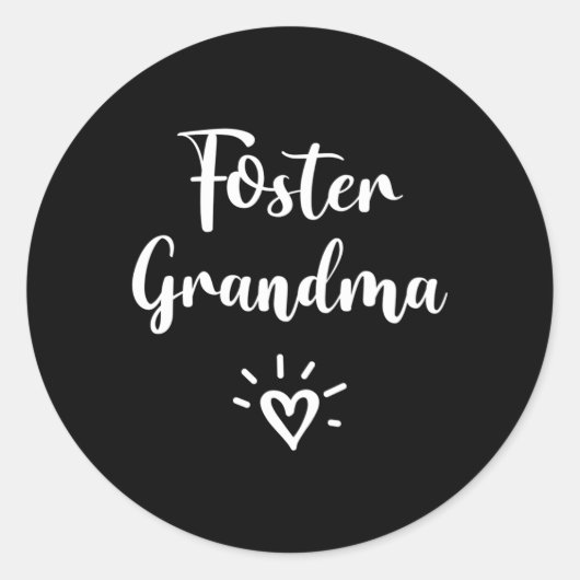 Foster Oma Ouder Adoptie Grootmoeder Foster Ronde Sticker (Voorkant)