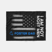 Foster Parent Dad Most Men Foster Care Fleece Deken (Voorkant (Horizontaal))
